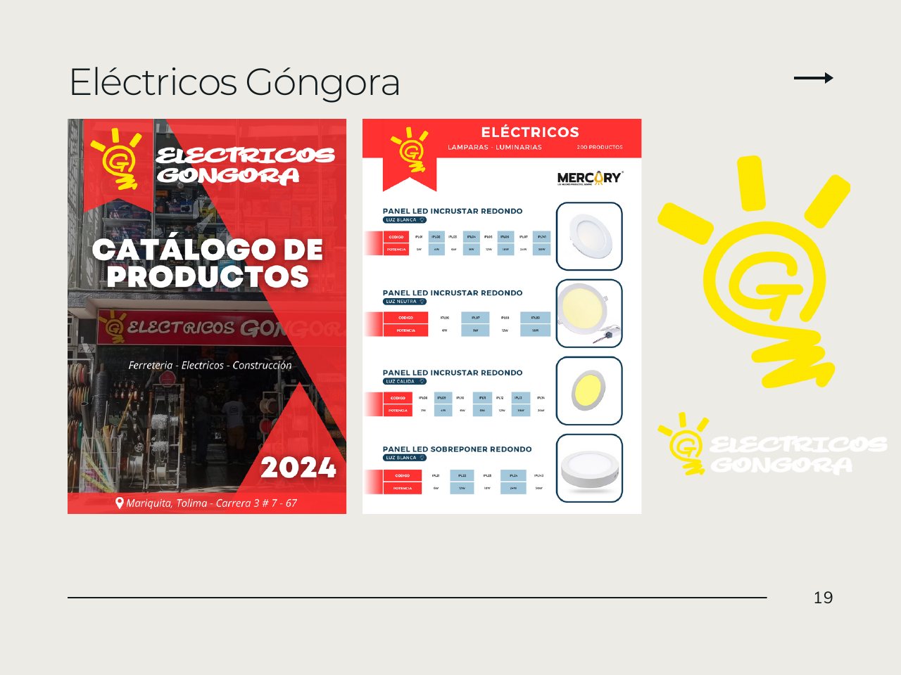 Caso de portafolio Eléctricos Góngora