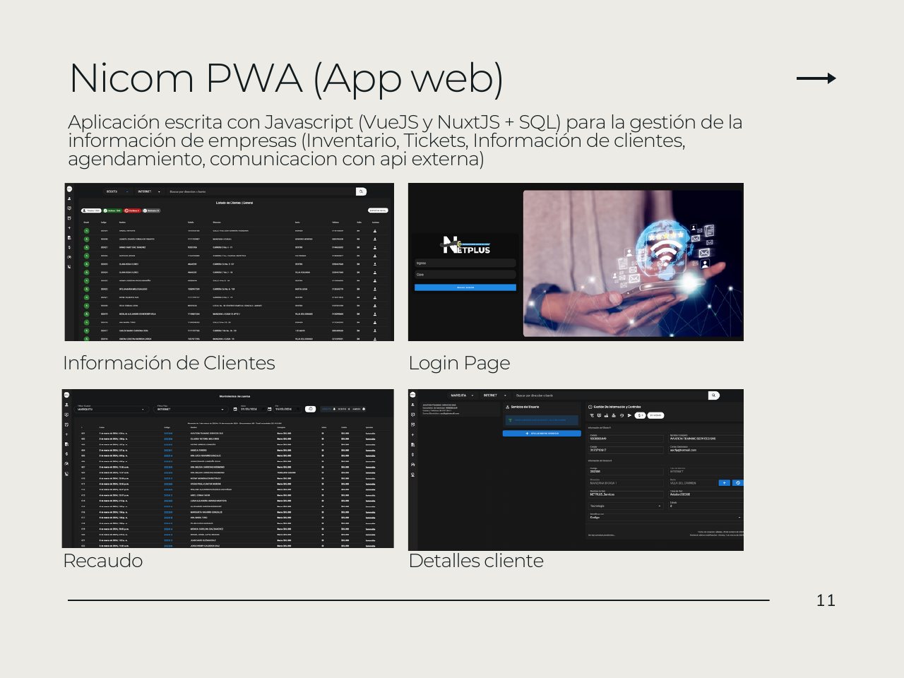 Caso de portafolio Nicom PWA